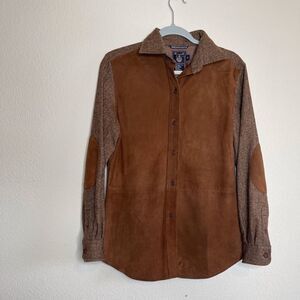 Faconnable lambs suede and‎ wool fall Shacket
